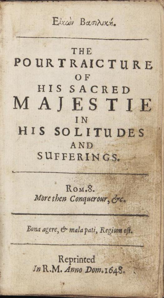 Photo of Eikon Basilike_title page, 1649.