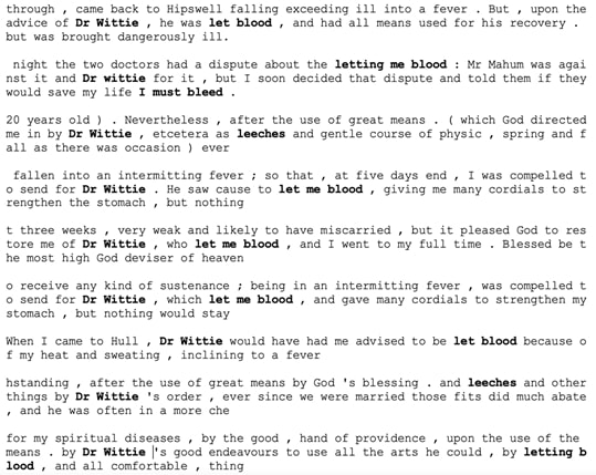 Contexts in which Wittie and his practices are mentioned in Thornton's books