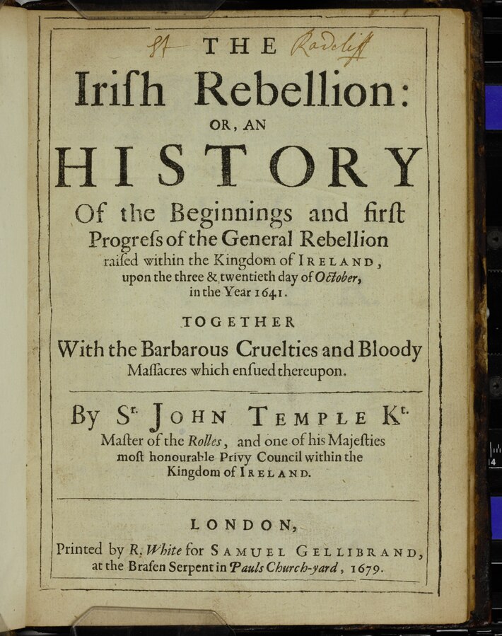 The frontispage of an old printed book.